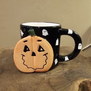 Ganz Pumpkin Mug Hand Painted